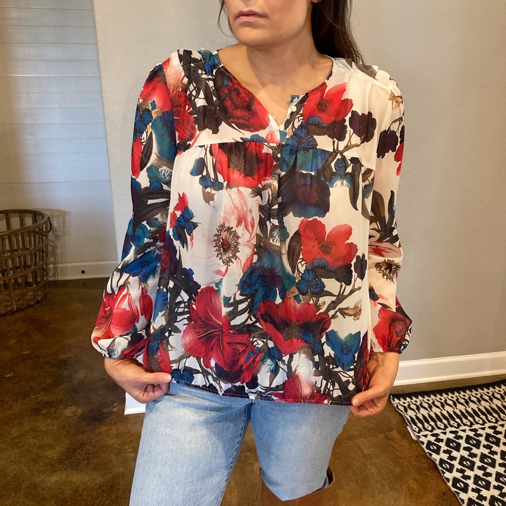Floral Sheer Blouse